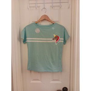 Nwt Girls Gap Unicorn Light Blue Flip The Sequins T-Shirt Size XL